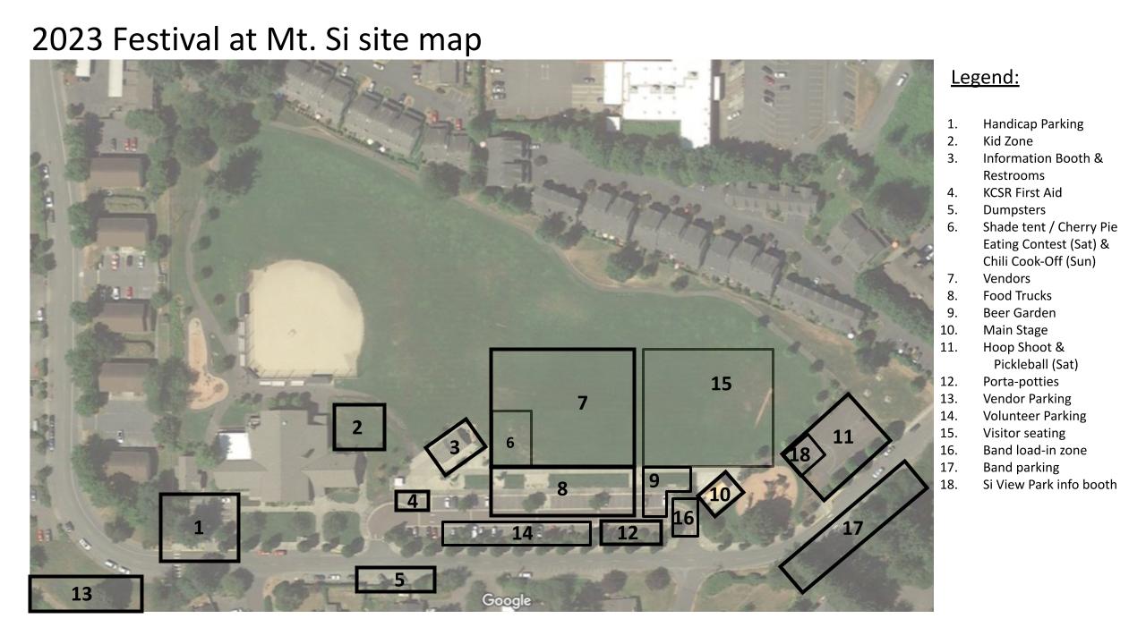 Site map of the Festival at Mt. Si